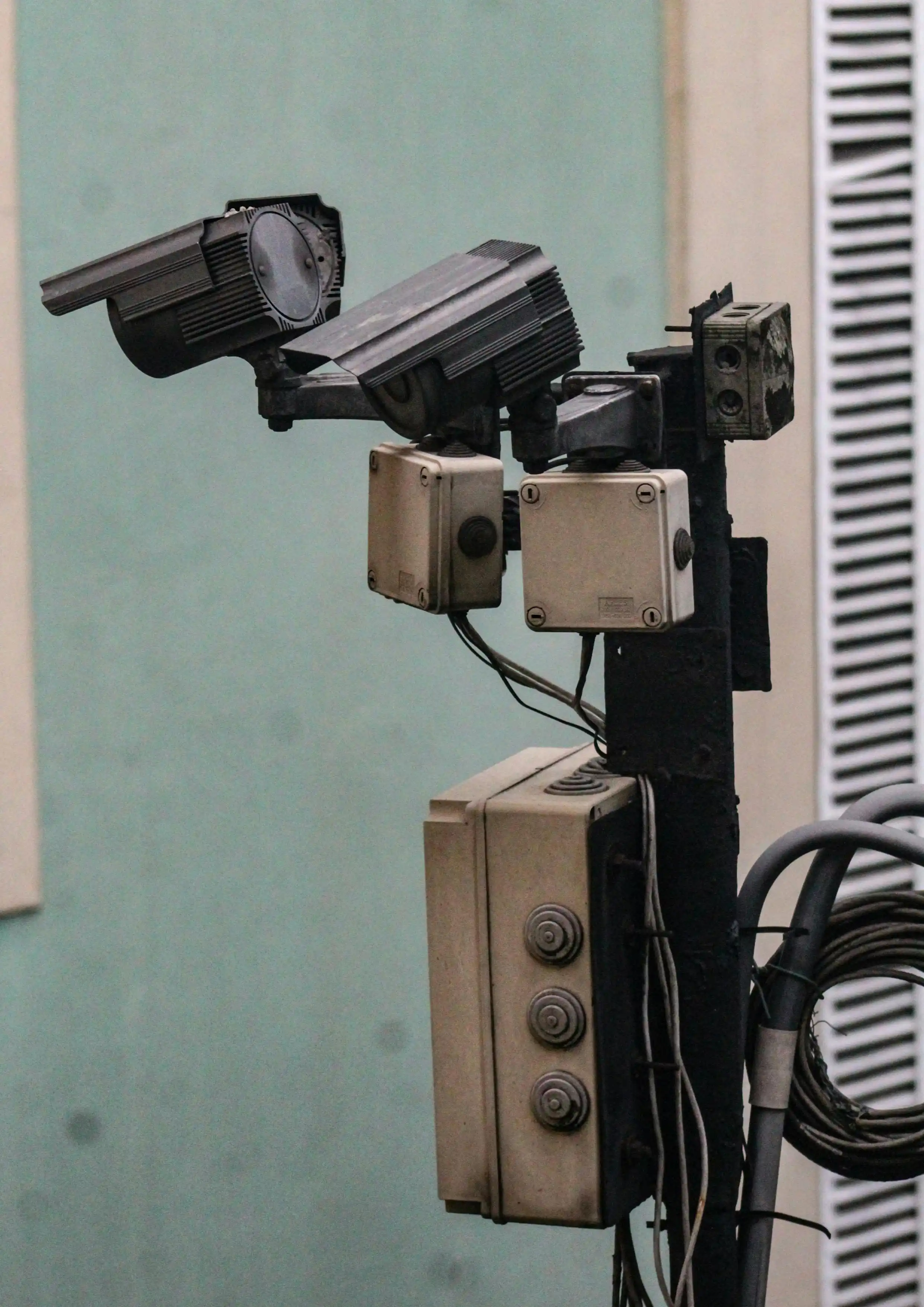 Security control room monitoring CCTV surveillance systems